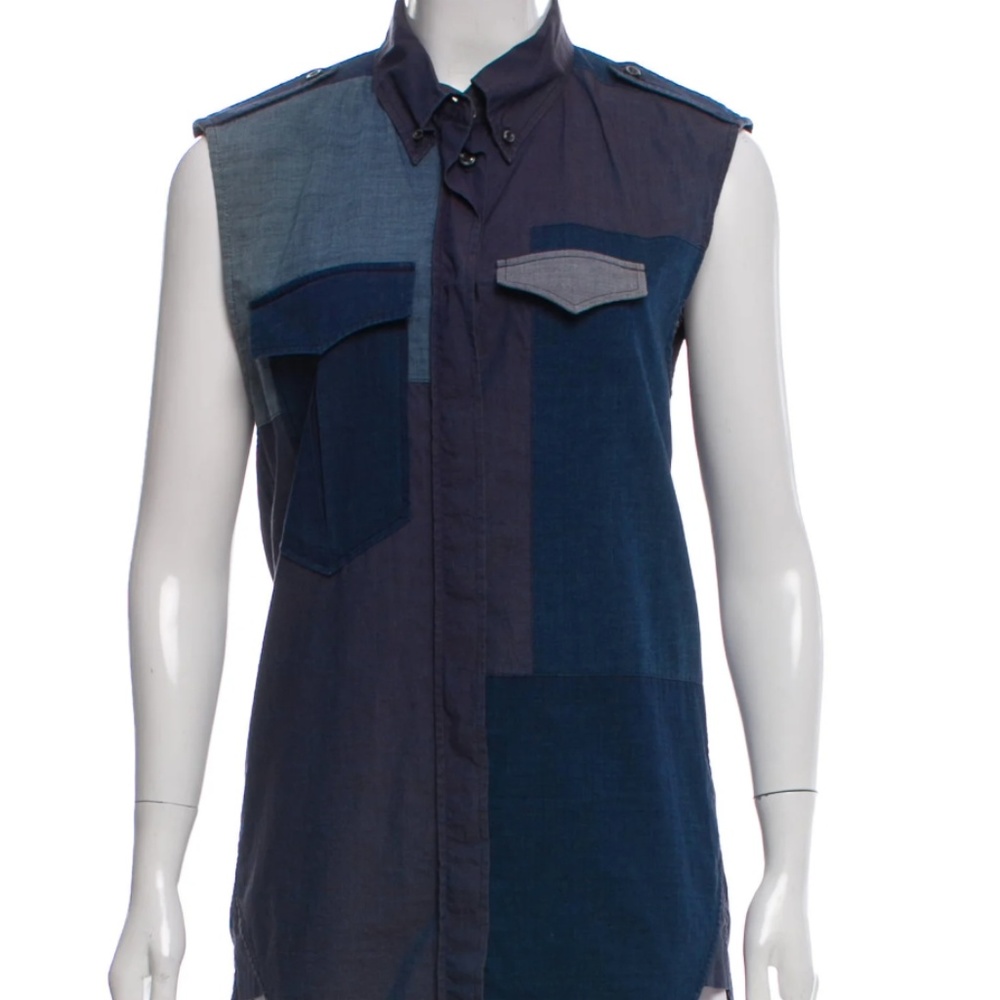ISABEL MARANT BUTTON DOWN SLEEVELESS SHIRT